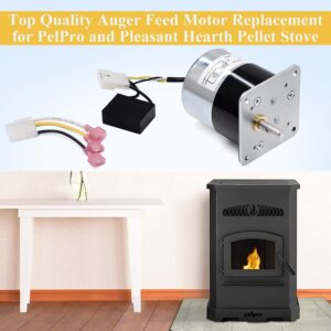 Criditpid SRV7000-670 Auger Feed Motor Replacement for PelPro PP130, PP60, PP70 Pellet Stove, 2 RPM Auger Motor for Pleasant Hearth PH50CABPS, PH35PS, PH50PS Pellet Stove.