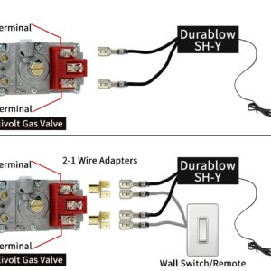 Durablow SH-Y Control Kit for Gas Fireplace with Millivolt Valve, IPI Electronic Ignition Control Module, Works with Any Smart Plug Outlet (Included) (Control Kit Only)