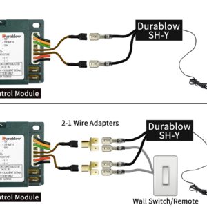 Durablow SH-Y Control Kit for Gas Fireplace with Millivolt Valve, IPI Electronic Ignition Control Module, Works with Any Smart Plug Outlet (Included) (Control Kit Only)