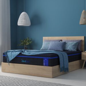 idealbed s4 nebula luxury hybrid mattress, back aligning support, cooling temperature regulation tech, motion isolation customcomfort coils (medium firm, split queen)