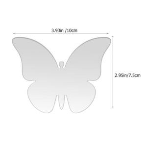 Gadpiparty 10 Sets Butterfly Shaped Clear Acrylic Place Cards Blank Wedding Signs Seating Cards with Holder Sublimation DIY Butterfly Table Number Decor Party Supplies