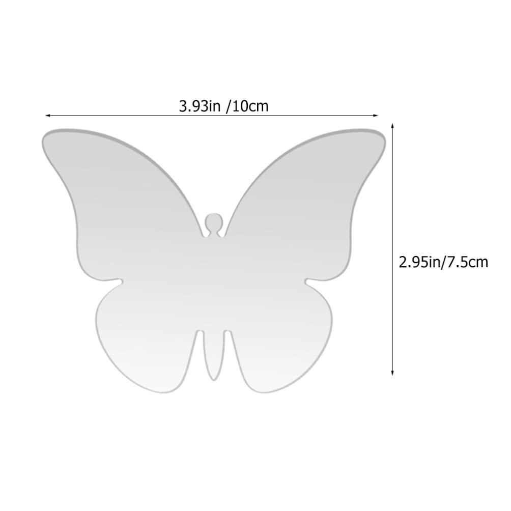 Gadpiparty 10 Sets Butterfly Shaped Clear Acrylic Place Cards Blank Wedding Signs Seating Cards with Holder Sublimation DIY Butterfly Table Number Decor Party Supplies