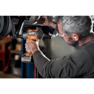 RIDGID 18V Brushless Cordless 4-Mode 1/2 in. High-Torque Impact Wrench (Tool Only), Orange