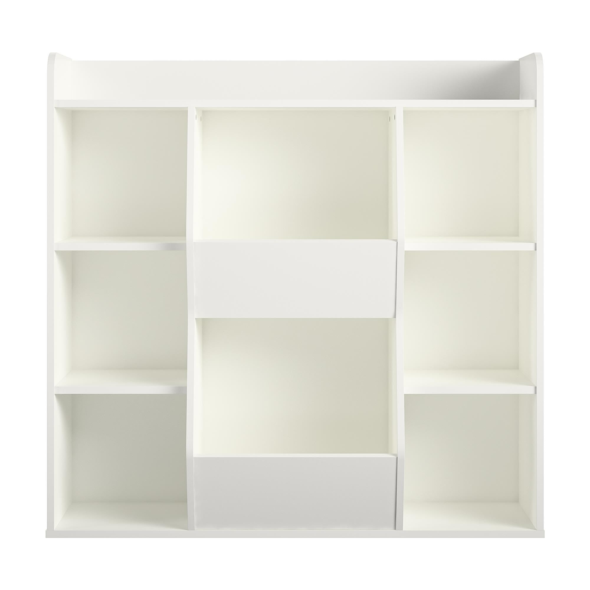 REALROOMS Jocelyn Kids Large Toy Storage Bookcase, White