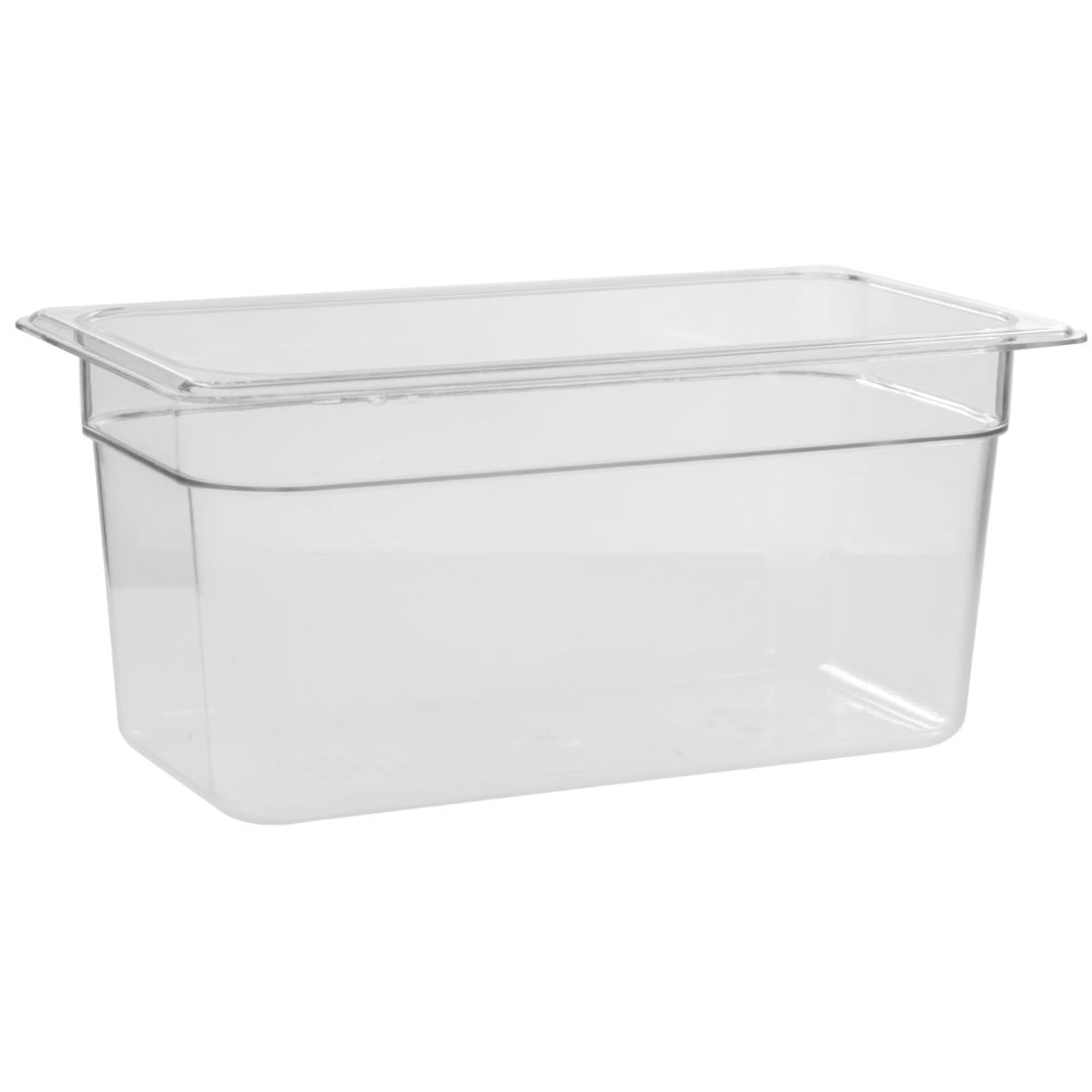 Cambro 1/3 GN Polycarbonate Hotel Pan, 6" Deep, 6PK Clear 36CW-135