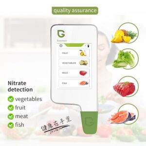 GREENNOVO Instant Read Digital Nitrate Tester for Vegetable, Fruit, Meat, Food Safe Meter 2F White