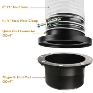 O'SKOOL 4" Port Magnetic Dust Collector System Black