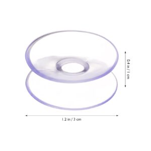 Zerodeko 10pcs Clear Bumpers Plastic Shims Double Sided Suction Cups Plastic Two Sided Suction Cups Glass Suckers Sucker Pad Without Hook Hanger Hook up Table Mat Mirror Desktop