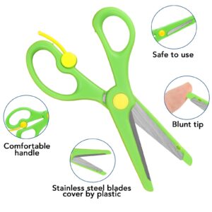 BURVAGY 45-Pack Preschool Training Scissors,Children Safety Scissors,Blunt Kids Craft Scissors,Pre-School Training Scissors,Art Craft Scissors…