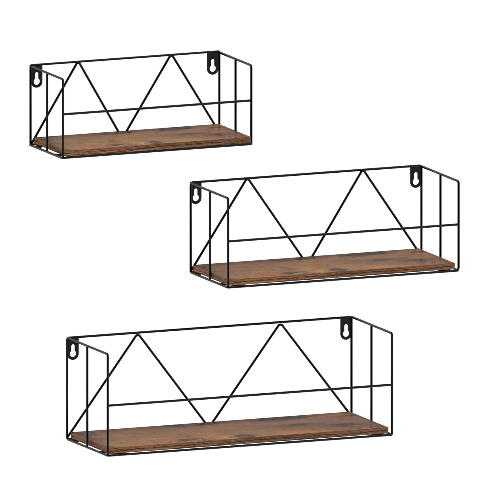 Wtrgas Wall Mounted Floating Shelves Set of 3, Perfect for Displaying and Storing Items for Kitchen, Bathroom, and Living Room, Bedroom, Shower Shelf Shower Caddy