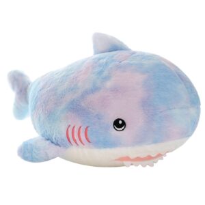 kojagarri plush rainbow shark dolls,very soft colorful whale shark hugging pillow，cute plush doll fish plush toy，birthday, 11 inch