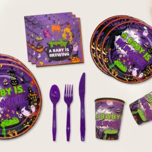 Halloween Baby Shower Party Supplies A Baby is Brewing Baby Shower Decorations Hocus Pocus Baby Shower Decorations Hocus Pocus Plates and Napkins Hocus Pocus Party Supplies