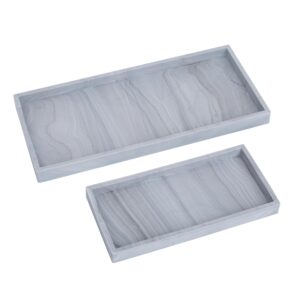 silicone bathroom counter vanity tray bathroom sink organizer kitchen soap tray sponge holder kitchen sink organizer 2 pack (large + small)