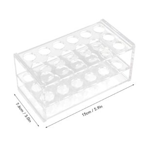 Acrylic Test Tube Rack 18 Holes Transparent for 10ml 15ml Tubes lab tube racks