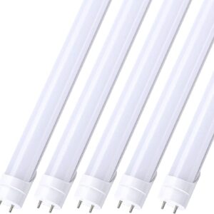 H&B Luxuries 4FT LED T8 Ballast Bypass Type B Light Tube, 18W, Single-Ended & Dual-Ended Connection, 2340LM, G13 Base,T8 T10 T12 Fluorescent Bulbs Replacement, UL & DLC - 4000K (5Pcs)