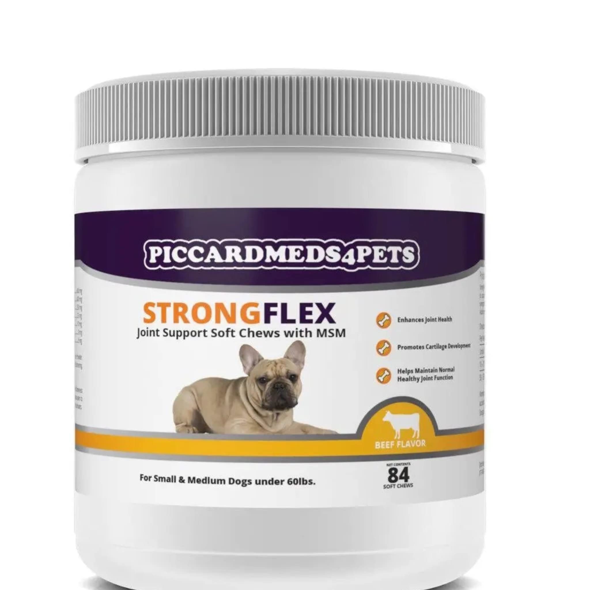 PICCARDMEDS4PETS StrongFlex Joint Support Soft Chews with MSM SM/MD Dogs 0-59 lbs 84 CT