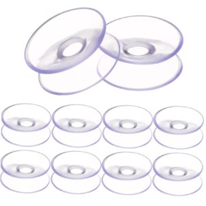 zerodeko 10pcs clear bumpers plastic shims double sided suction cups plastic two sided suction cups glass suckers sucker pad without hook hanger hook up table mat mirror desktop