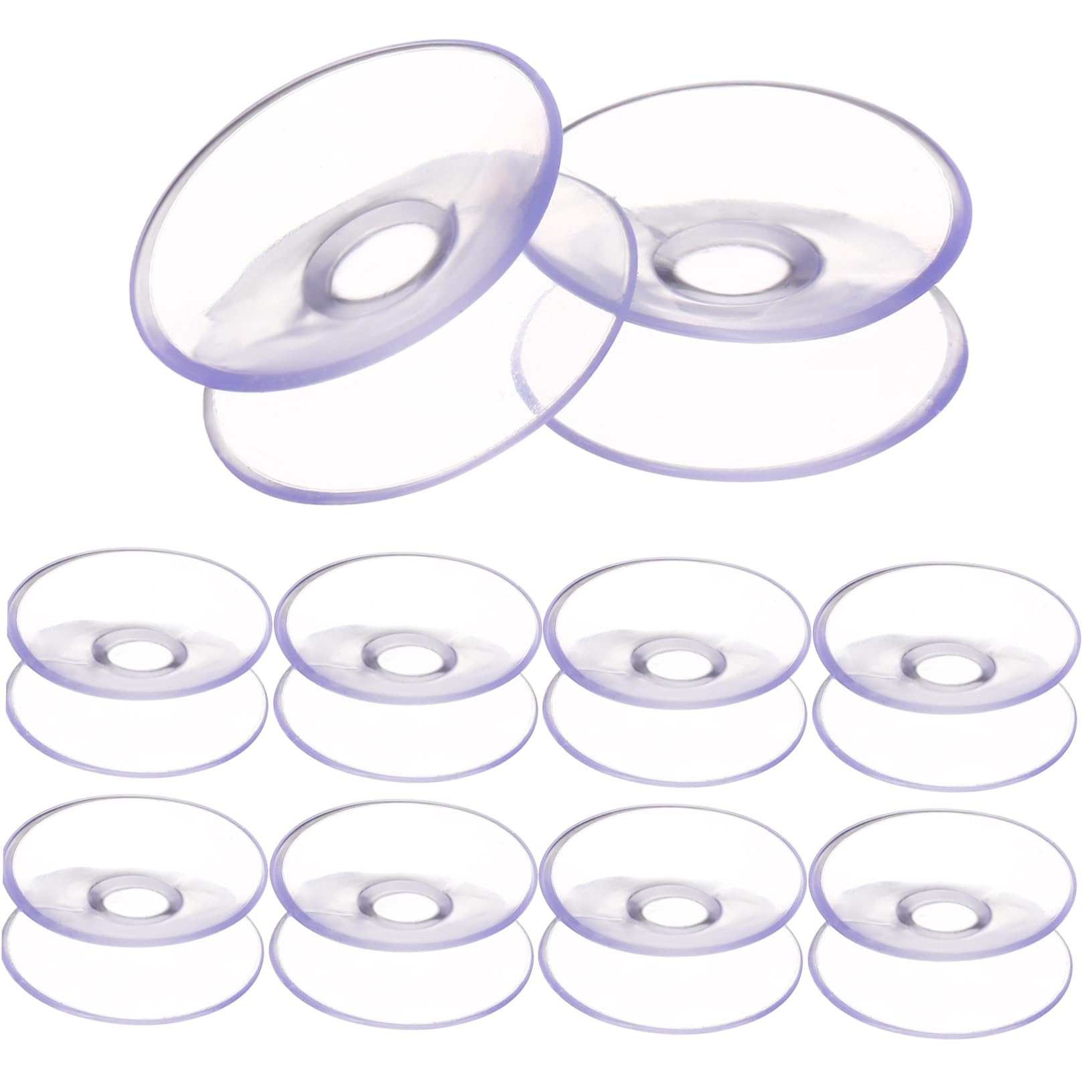 Zerodeko 10pcs Clear Bumpers Plastic Shims Double Sided Suction Cups Plastic Two Sided Suction Cups Glass Suckers Sucker Pad Without Hook Hanger Hook up Table Mat Mirror Desktop