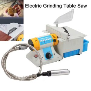 EWANYO Jewelry Lapidary Saw, Benchtop Mini Lathe Table Saw Grinder Polishing Machine 0-10000r/min Hobby Rock Cutting Saw for DIY Jewelry Lapidary Gem Rock Woodworking