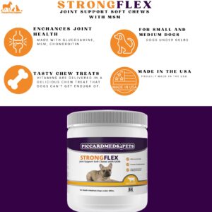 PICCARDMEDS4PETS StrongFlex Joint Support Soft Chews with MSM SM/MD Dogs 0-59 lbs 84 CT