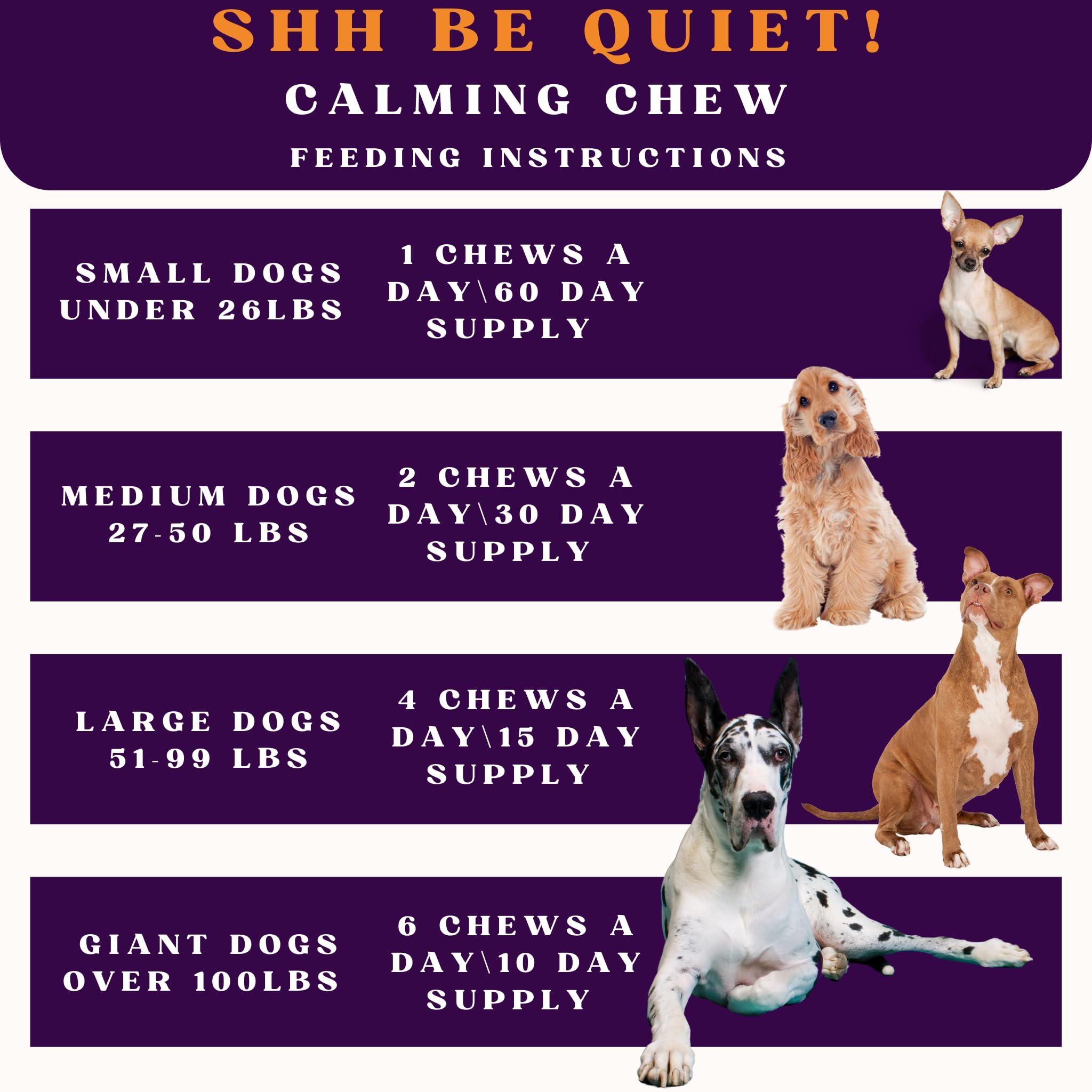 PiccardNaturePets Shh Be Quiet Calming Aid Dog Supplement 60 Soft Chews