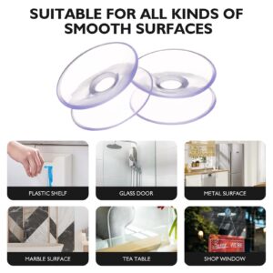 Zerodeko 10pcs Clear Bumpers Plastic Shims Double Sided Suction Cups Plastic Two Sided Suction Cups Glass Suckers Sucker Pad Without Hook Hanger Hook up Table Mat Mirror Desktop