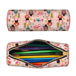 FREEHOTU Canvas Simple Nutcracker Ballet Makeup Bag Cosmetic Holder Bag Office Storage Pouch