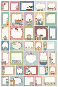 riley blake home town fabric by lori holt of bee in my bonnet, premium quilting fabric, perfect for quilting, crafting, sewing projects and more… (vintage quilt labels home dec panel)