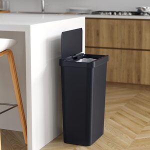 iTouchless Prime 13.2 Gallon Sensor Trash Can, Durable Dent-Proof Construction, Slim and Space-Efficient Automatic Bin Black Color Great for Kitchen, Home, Office, Business, Garage, Plastic