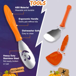 Fenvella Pumpkin Carving Kit for Kids, Safe Pumpkin Carving Tools Heavy Duty Stainless Steel Pumpkin Carver Set, DIY Halloween Pumpkin Carving Stencils, Professional Carving Kit Adults