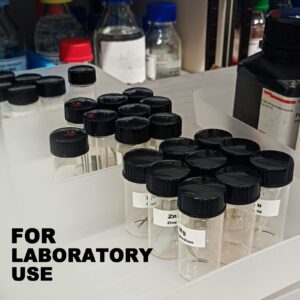 Glass Sample Vials,Wide Mouth Glass Bottle Boro 3.3 with Black Cap for laboratory,reagents bottle,leaf teas, spices,herbs, medication,paint,DIY Craft vials with sticker & Funnel (30mm 40ml 4pcs)