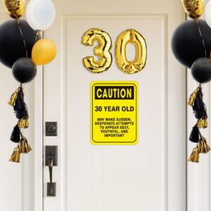 WERNNSAI Dirty 30th Birthday Decorations - 9 PCs 30 Birthday Decor for Him Her, 30 Years Old Garden Party Decor, Women Dirty 30 Picture Props Funny Table Centerpieces Men, 30s Door Windows Signs Wall Banner