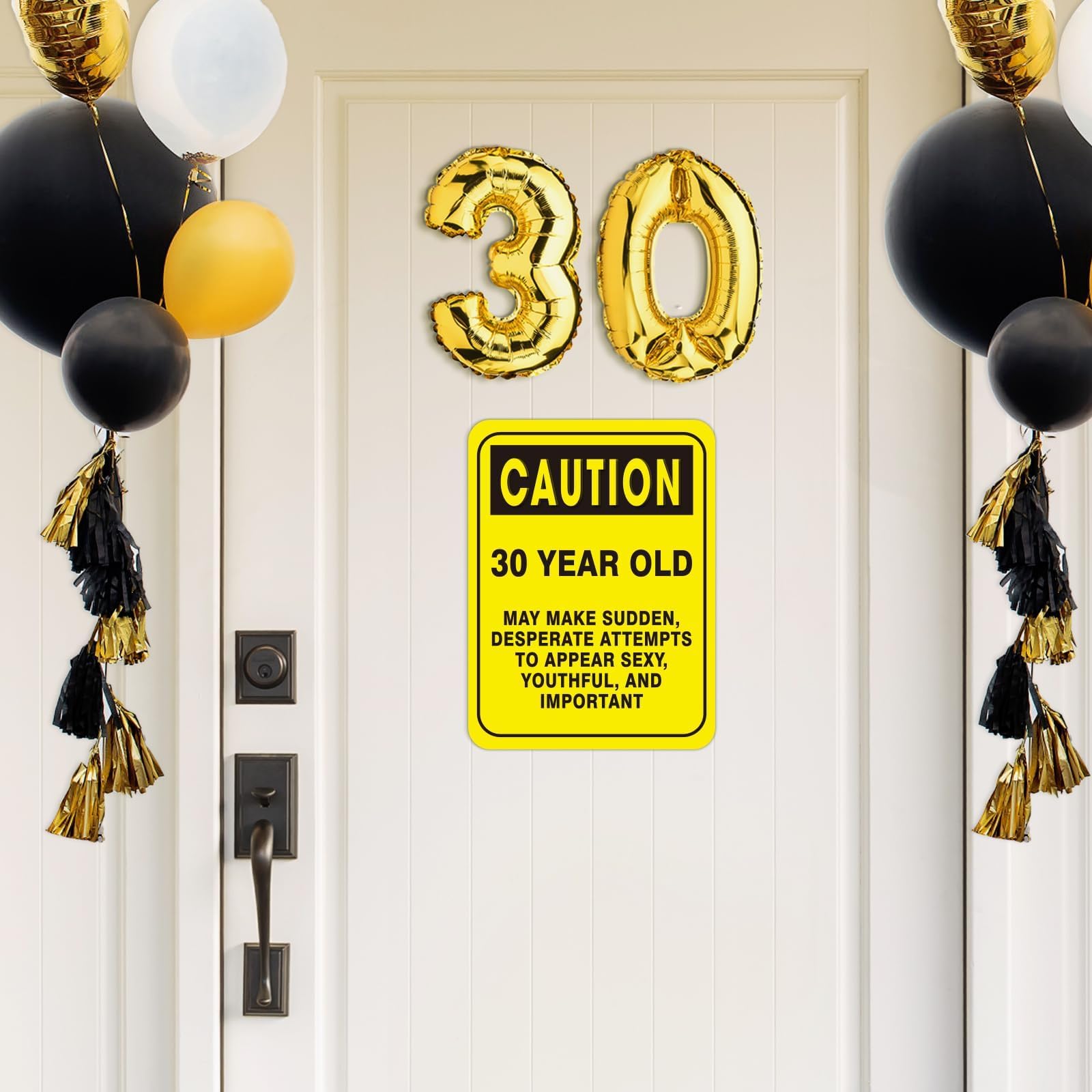 WERNNSAI Dirty 30th Birthday Decorations - 9 PCs 30 Birthday Decor for Him Her, 30 Years Old Garden Party Decor, Women Dirty 30 Picture Props Funny Table Centerpieces Men, 30s Door Windows Signs Wall Banner