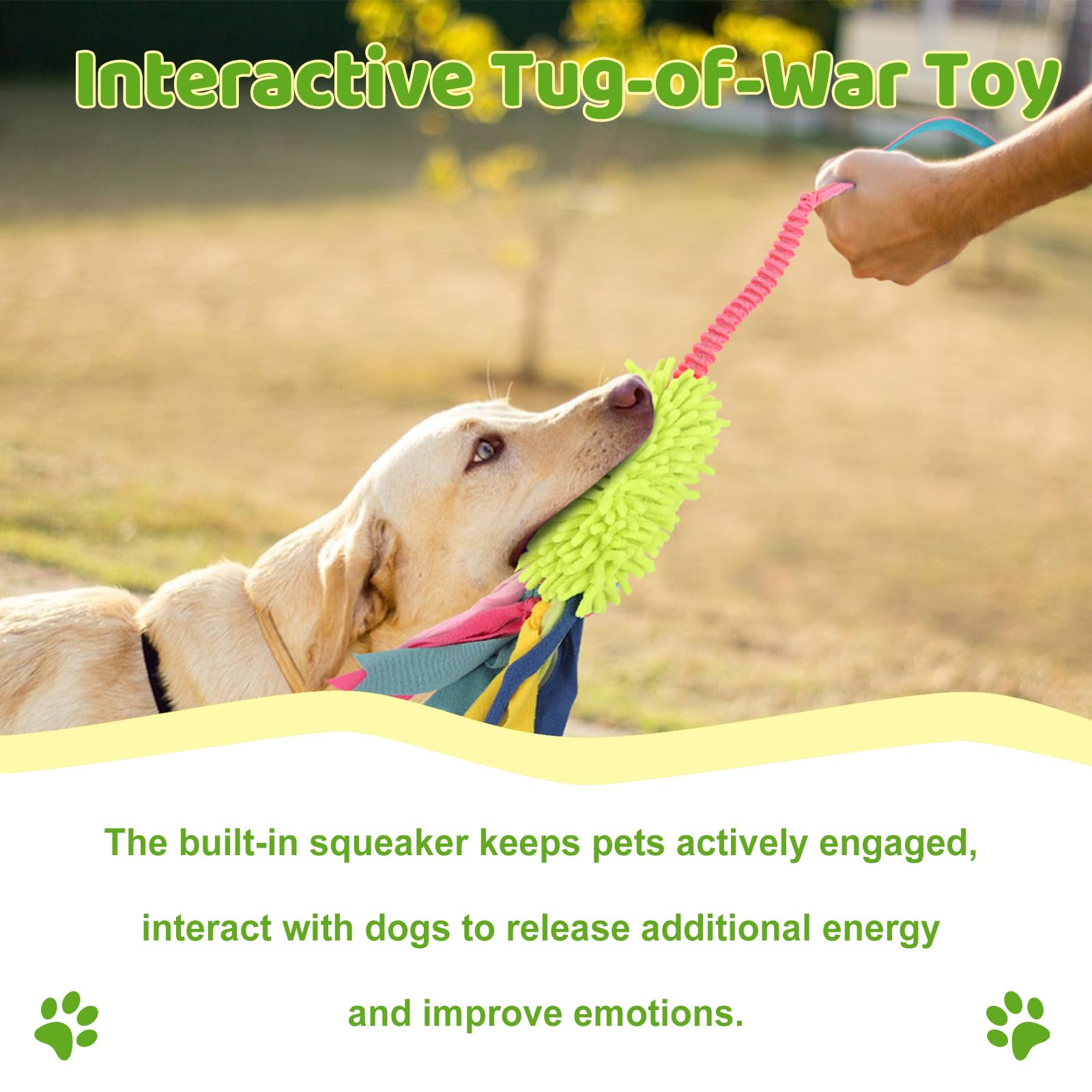 wodoca Dog Tug Toys Dog Toys for Aggressive Chewers Dog Rope Toy with Strong Squeak, Easy to GRAP Large Dog Chew Toy Ideal for Training for Puppy, Middle Dog Play, Dog Grinding Teeth