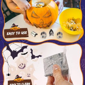 Fenvella Pumpkin Carving Kit for Kids, Safe Pumpkin Carving Tools Heavy Duty Stainless Steel Pumpkin Carver Set, DIY Halloween Pumpkin Carving Stencils, Professional Carving Kit Adults