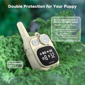 PATPET Dog Training Collar - IPX7 Waterproof Shock Collar for 5-100lbs Small Medium Large Dogs Cats Rechargeable Training Collar with 3 Safe Modes