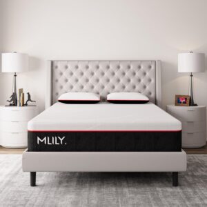 mlily twin mattress bed mattress, manchester united 10 inch memory foam mattress, cool sleep & pressure relief, made in usa, white