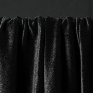 Ice Fabric Stretch Velvet Fabric by The Yard - 60" Wide Soft Stretchy Fabric for Sewing Clothes, Apparel, Costume, Crafts - 90% Polyester 10% Spandex - Black - 1 Yard