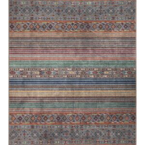 Keen Home Design Machine Washable Area Rugs with Non-Slip Backing, Ideal for Hallway, Living Room, Bedroom, Kitchen and Laundry Room, Vintage Moroccan and Low Pile Rug (3' x 5')