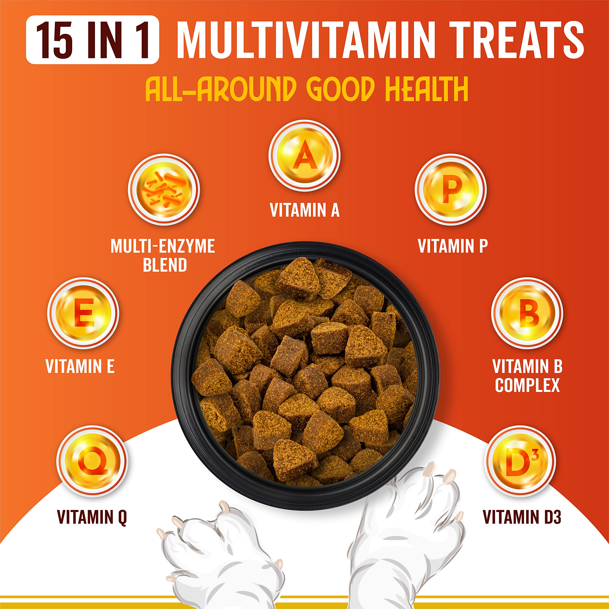 ZooChews Dogs Multivitamin - Support Dog's Immune Response, Skin, Coat and Joints - Vitamins and Glucosamine for Dogs - 180 Tasty Chews - Vitamins for All Breeds dogs