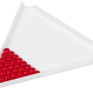 Triangular Pill Counting Tray, Non-Sterile, White (Pack of 10)