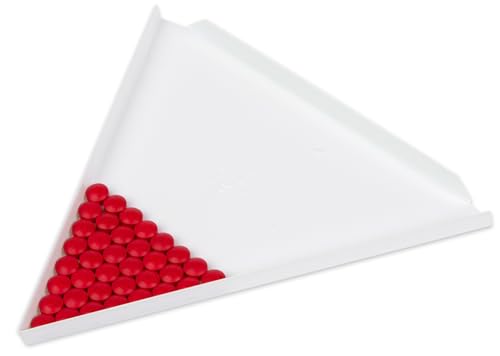 Triangular Pill Counting Tray, Non-Sterile, White (Pack of 10)