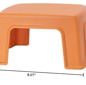 BUTIFULSIC Creative Orange Footstool Step Stool for Living Room Home Furniture and Household Use Versatile and Functional Stool for Adults and Kids