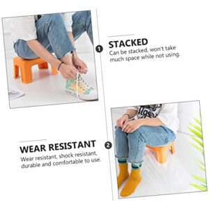 BUTIFULSIC Creative Orange Footstool Step Stool for Living Room Home Furniture and Household Use Versatile and Functional Stool for Adults and Kids