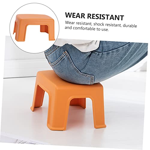 BUTIFULSIC Creative Orange Footstool Step Stool for Living Room Home Furniture and Household Use Versatile and Functional Stool for Adults and Kids