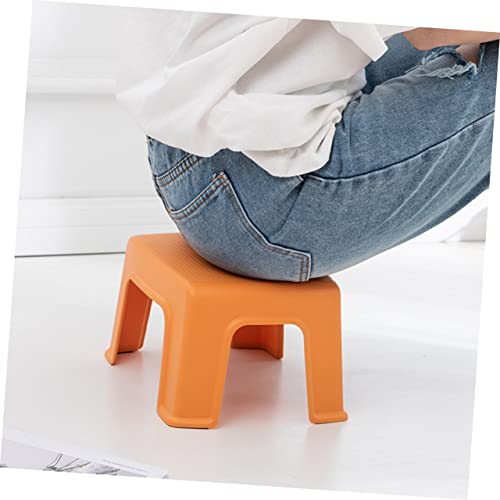 BUTIFULSIC Creative Orange Footstool Step Stool for Living Room Home Furniture and Household Use Versatile and Functional Stool for Adults and Kids