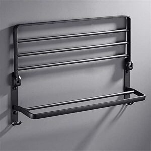 RUTAVM Towel Bar Rack Wall Mounted Bath Towel Rack Towel Bar Shelf Holder Double Dual Towel Rail Kitchen Bathroom Stainless Steel Matte for Bathroom (Size : 40Cm)