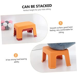 BUTIFULSIC Creative Orange Footstool Step Stool for Living Room Home Furniture and Household Use Versatile and Functional Stool for Adults and Kids