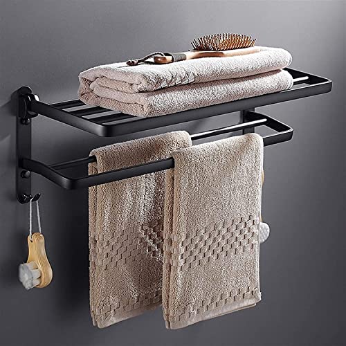 RUTAVM Towel Bar Rack Wall Mounted Bath Towel Rack Towel Bar Shelf Holder Double Dual Towel Rail Kitchen Bathroom Stainless Steel Matte for Bathroom (Size : 40Cm)