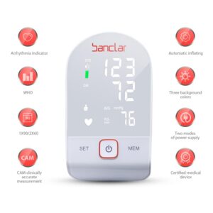 Upper Arm Blood Pressure Monitor - BANCLAR - Digital BP Machine with Adjustable Automatic Inflating BP Cuff - Blood Pressure Monitor for Home Use - sphygmomanometer - Blood Pressure - BPM